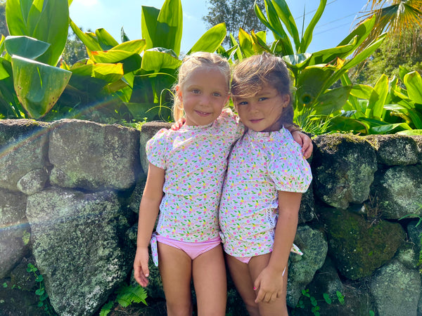 Puff Short Sleeve Rash Guard Set | SALE - Kimi and Li Bikini