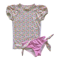 Puff Short Sleeve Rash Guard Set | SALE - Kimi and Li Bikini
