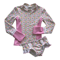 Long Sleeve Rash Guard Set | SALE - Kimi and Li Bikini