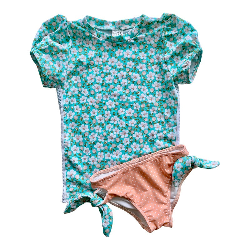 Puff Short Sleeve Rash Guard Set | SALE - Kimi and Li Bikini 