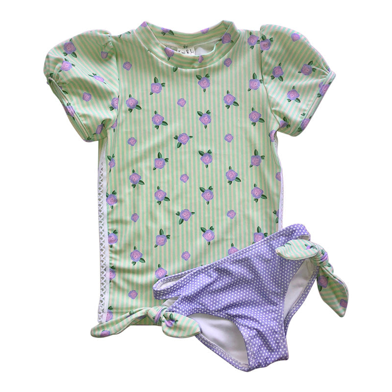 Puff Short Sleeve Rash Guard Set - Kimi and Li Bikini 